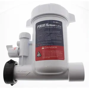 212 MAIN Custom Molded Powerclean Mini In-line Chlorinator, 9.5x8.75", Easy Setup Pool Accessory for Above Ground Pools & Aquatic Fitness Equipment, Pool Accessories, Swimming Pool Accessories