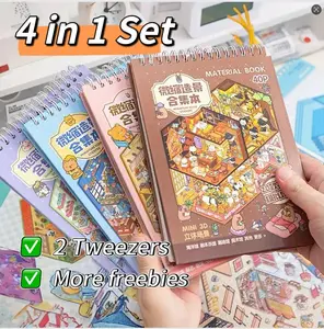 20 Sets DIY 3D Sticker Scene Collection Book for Kids Adults Cute Make Your Own Shop House Stickers for Gifts Stickers Therapy for Adult Relief Stress Pass The Time Play Park Hamburg Castle Library
