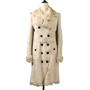 Pre-owned BURBERRY Lambskin Small Leather Goods London England Shearling Coat