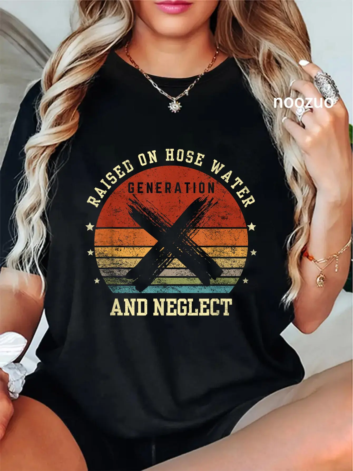 100% Cotton Retro Generation X - Gen X Raised On Hose Water And Neglect T-Shirt