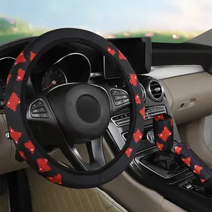 New Car Steering Wheel Cover Set, High-End Butterfly Design, Breathable Non-Slip Handbrake Gear Shift Covers, Universal All Seasons Use