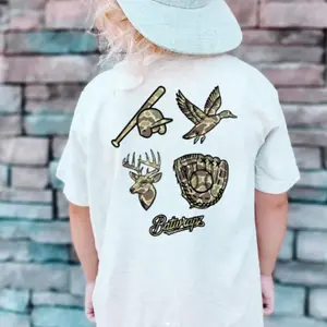 Batwrapz Outdoorsman Camo Youth and Adult T-Shirt, Camo Hunting Shirt, Camo Baseball Shirt, Youth Shirt, Youth Clothes, Trending Kids Shirt, Youth Outdoor Clothing, Back to School Shirt, Gift for Boys and Girls, Birthday Gift