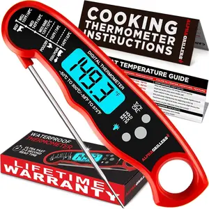 Alpha Grillers Digital Meat Thermometer - Instant Read Cooking & Grilling Thermometer - Ideal Professional Kitchen Gift for Fathers Day, Dads, Men, and Husbands