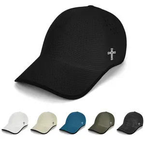 1 Pcs Cross Foldable Cap Graphic Adjustable Sun Protection Cap Breathable Quick Dry Althletic Hat Outdoor Activities Hiking Walking Clumbing Mountain Golf Trucker hats Birthday Gifts Christian Believer Gift Adjustable Sunscreen Hat