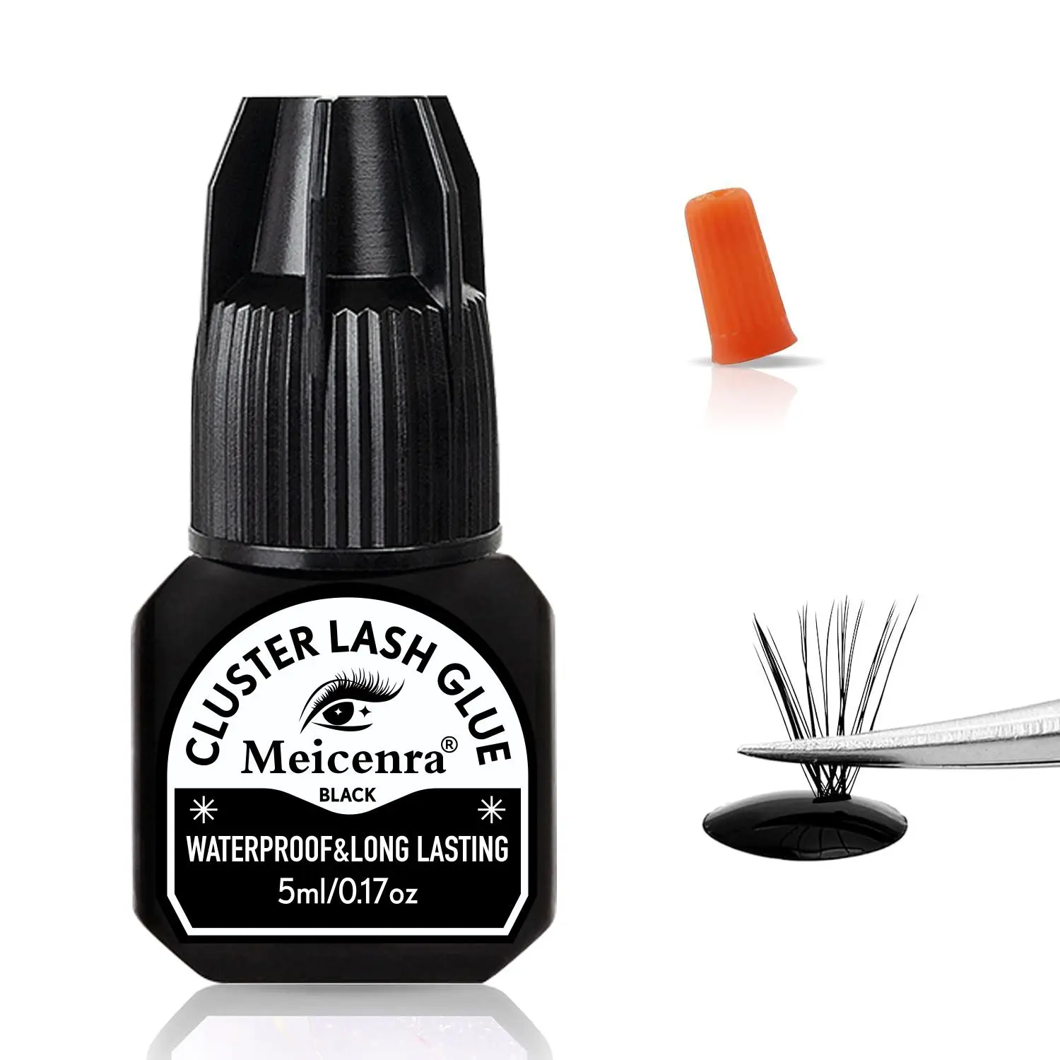 Self-adhesive Eyelash Glue for Individual Lash Clusters, Odorless and Non-irritating Quick Drying Formula, Perfect for Beginners' Long-lasting Makeup, Cosmetic, Eyelash Bonding Glue, Waterproof Lash Bond, Waterproof Lashes, Waterproof Eyelash Extension