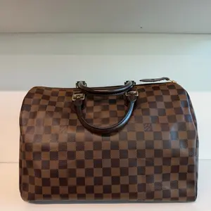 Pre-owned Louis Vuitton canvas Tote Bags Speedy 35 Damier Ebene