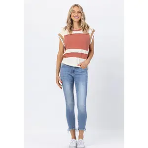 Judy Blue Bleach Splash Skinny Capri