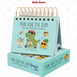 Funny Puns Calendar 2026 Daily Desk Planner 4.84 x 5.9 Portable Spiral Bound with Tear Off Pages Notes Section Office Stationery Supplies for Home Office School Academic Planner