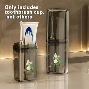 Plastic Toothpaste Holder, Detachable Travel Cup, Toothbrush & Toothpaste Organizer, Large Capacity, Unique Gift Idea