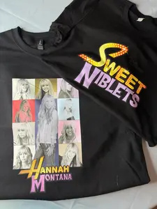 2 Side Hannah Montana Collage T-Shirt | Retro Y2K Miley Stewart Graphic Tee, Perfect Fit, Ultimate Comfort, Timeless Appeal, Simple and Clean