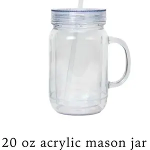 20oz Acrylic Mason Jar