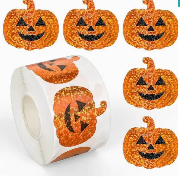 Holiday Laser Sticker Labels, Office Stationery Decorative Sealing Stickers