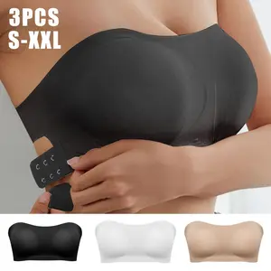 EssElegance Adjustable Push-Up ​Bandeau Tube Bra - Non-Slip Wire-Free Cross-Back, Seamless & Side Support for Daily Wear, Spring-Summer Comfort fit