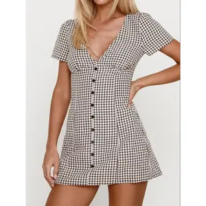 Women’s Plaid Shirt Dress – Sexy, Elegant Mini Dress for Parties and Special Occasions