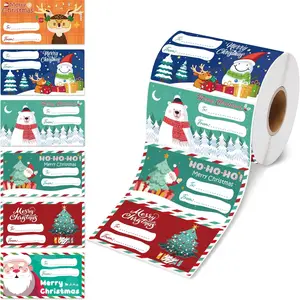 200pcs Christmas Gift Tags, Perfect for Holiday Presents, Ideal for Women & Men, Enhance Your Christmas Decorations, Size 2.95x1.6 Inch, Sticky Labels