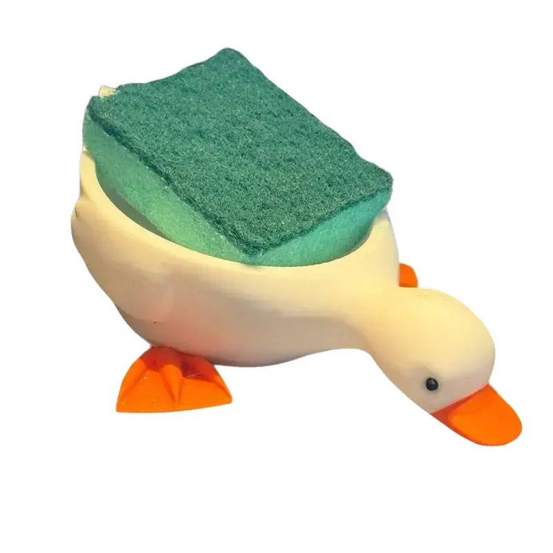 3D Printed Duck Sponge Holder with Drip Hole Unique Design Allows for Proper Soap & Water Drainage Cute and Quirky Addition to Your Kitchen