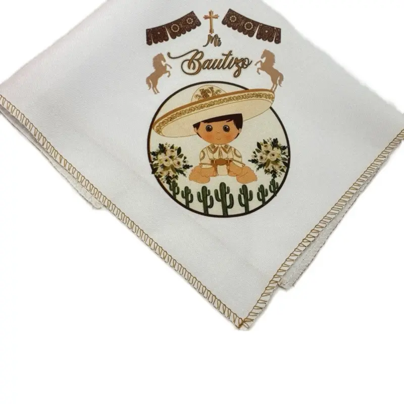 12pcs Baptism Favors, Recuerdos Para Bautizo, Servilletas de tela  Para Bautizo 12x12” Gift