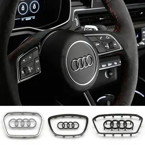 1pcs Car Steering Wheel Center Emblem Badge Decoration, Interior Aesthetic Upgrade Accessory, Universal Fit for Audi Vehicles