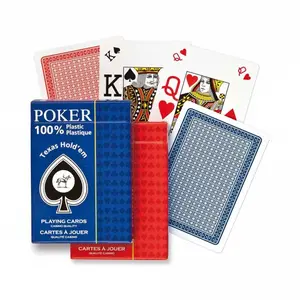 Piatnik 100% Plastic Playing Cards, Texas Hold'em Card Games with Corner Index