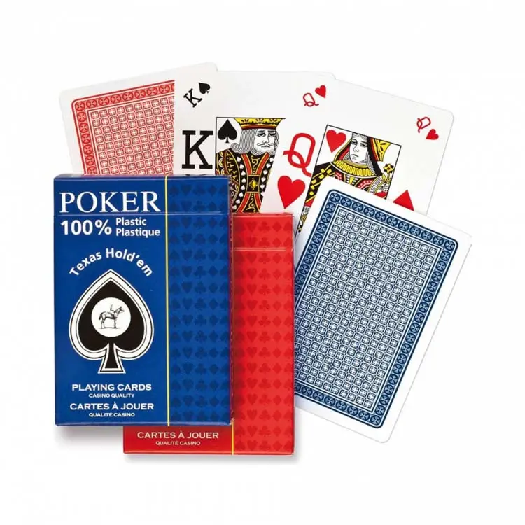 Piatnik 100% Plastic Waterproof Playing Cards - Card Games, Texas Hold'em, with Corner Index