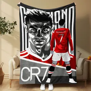1 Piece Soccer #7 CR7 - themed Blanket🎁 For Sofa Game - watching, Fan Bedroom Decor & Holiday Gifts! Fits World Cup/Champions League/Birthdays. Soccer Fans Grab