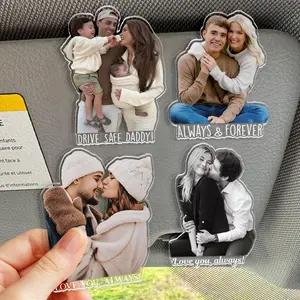 Personalized Photo Car Visor Clip: Drive Safe Visor Clip, Valentine's Gift For Him, Gift For Boyfriend Husband, Car Accessories