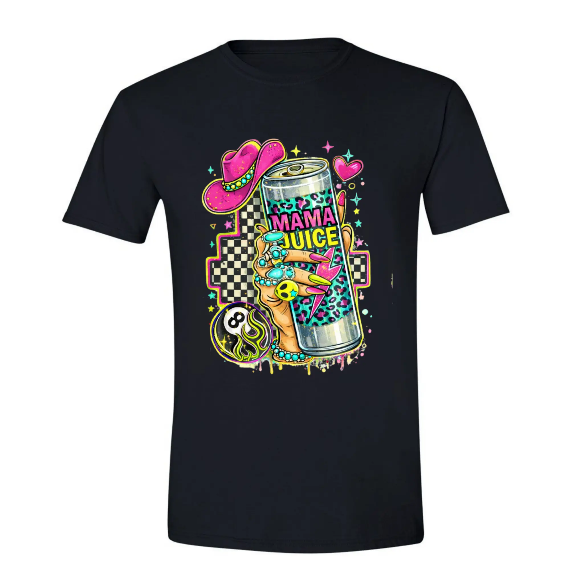 Checkered Mama Juice Graphic Tshirt