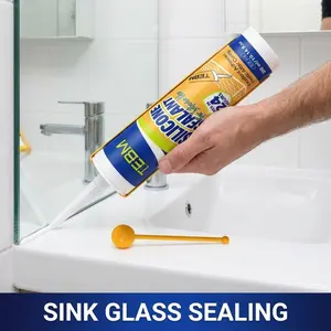 Kitchen and bathroom adhesive paste, fast curing, non shrinking, high elasticity, prevents cracks, very suitable for DIY decoration, door frames, kitchen countertops, sinks, Waterproof Adhesive