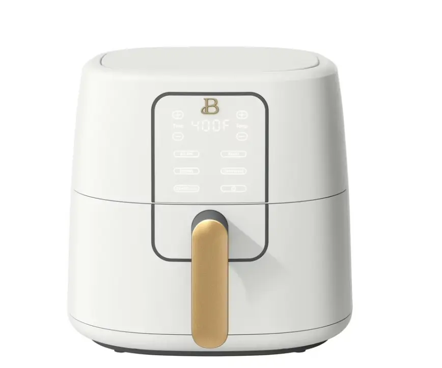 Beautiful 6qt Air Fryer with TurboCrisp Technology, EverGood Ceramic Nonstick Coating, White Icing