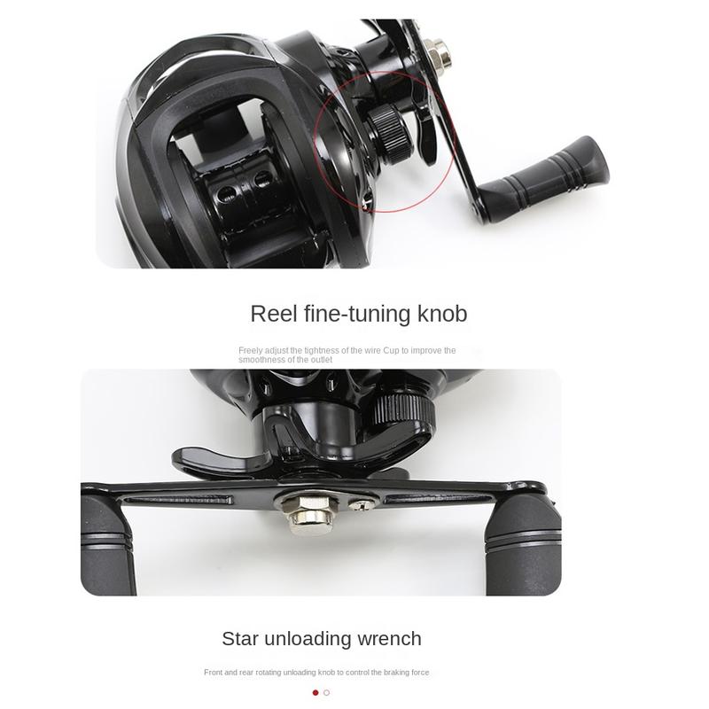Valentine Gifts Water Drop Wheel Fishing Baitcasting Reel 18+1 Shaft 7.2:1 High Gear Metal Line Cup Sea Jig Wheel Left Hand