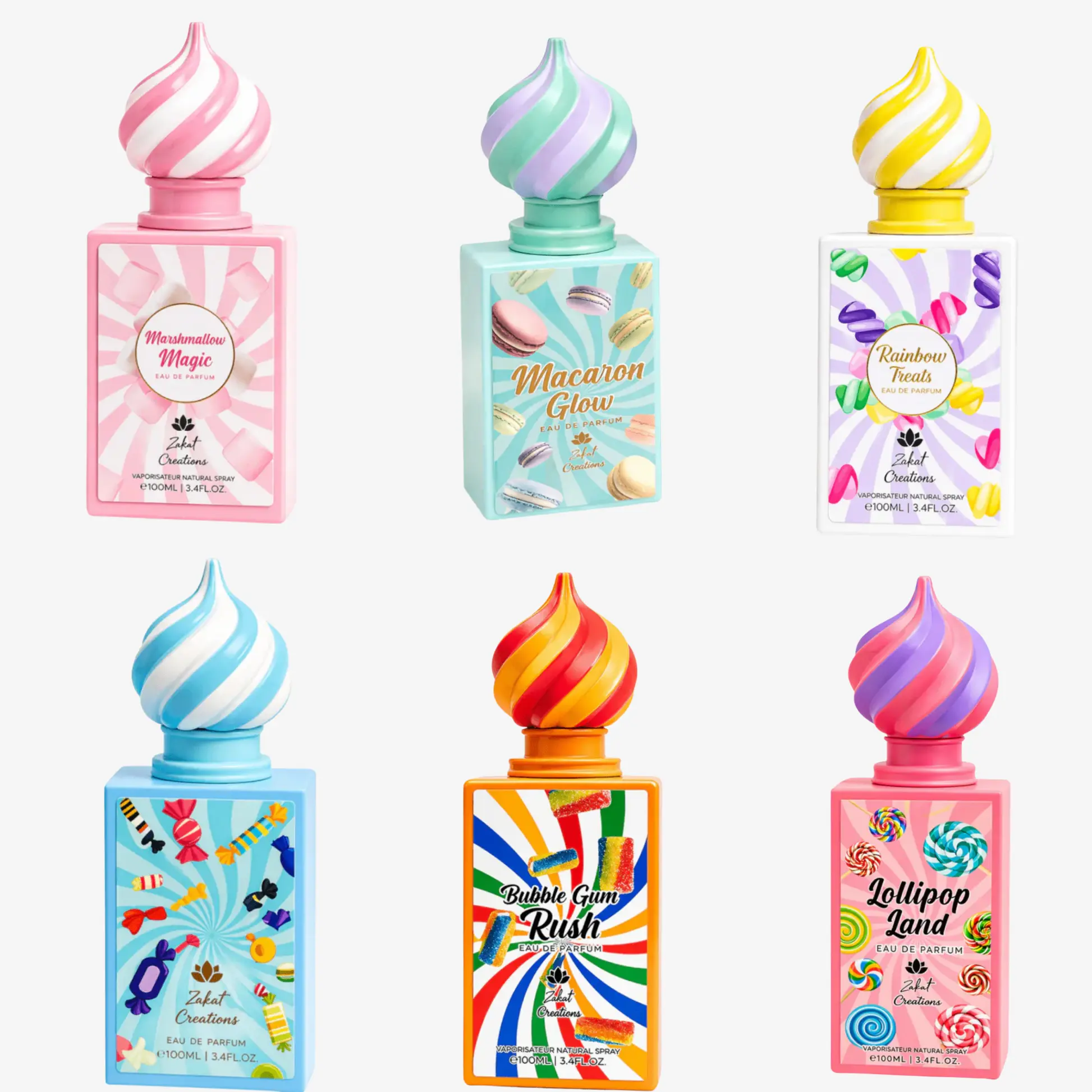 Zakat Creations Sweet Treats Bundle – 6 Gourmand Fragrances in One Collection