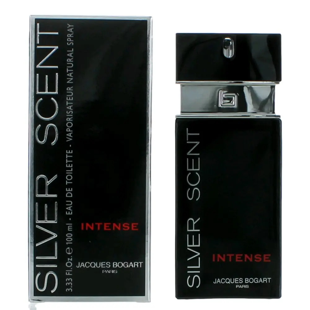 Silver Scent Intense Eau de Toilette Spray for Men, Woody Ambery Fougere with Rosemary and Citrus, 3.4 oz