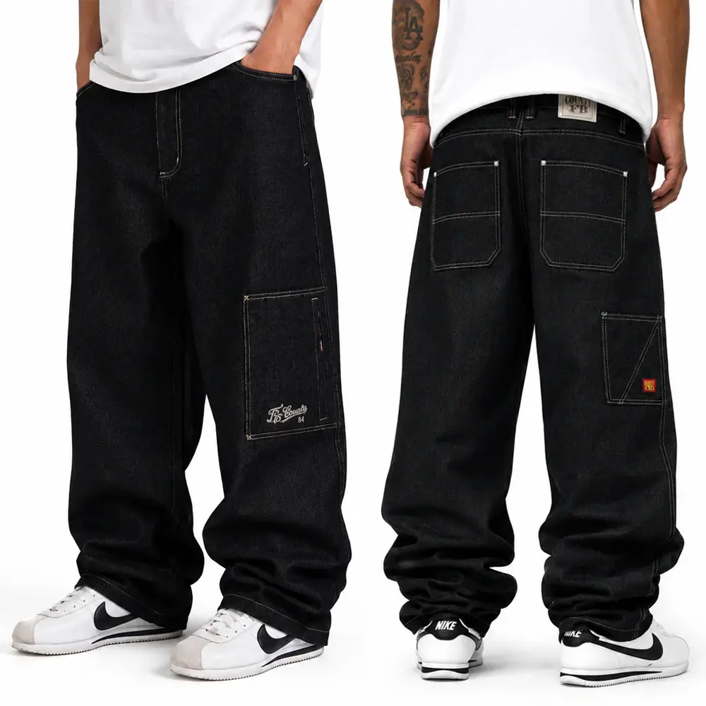 FB County Old School Carpenter Denim Pants Baggy Jeans