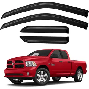 Window Visors Rain Guards for 2009-2018 Dodge Ram 1500 Quad Cab, Out-Channel Window Vent Wind Deflectors Visors Shades for 2019-2023 Ram 1500 Extended Cab Classic Model