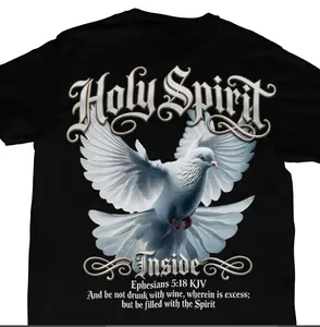 G&M Threads Street Evangelism T-shirt, Holy Spirit Inside, Men and women Christian T-Shirt, Ephesians 5:18 faith-based shirts S-XXL