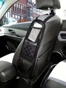 Car Seat Side Organizer, Auto Seat Storage Hanging Bag, Phones, Drink, Stuff Holder with Mesh Pocket for Cars, SUV & Truck 2 Pack
