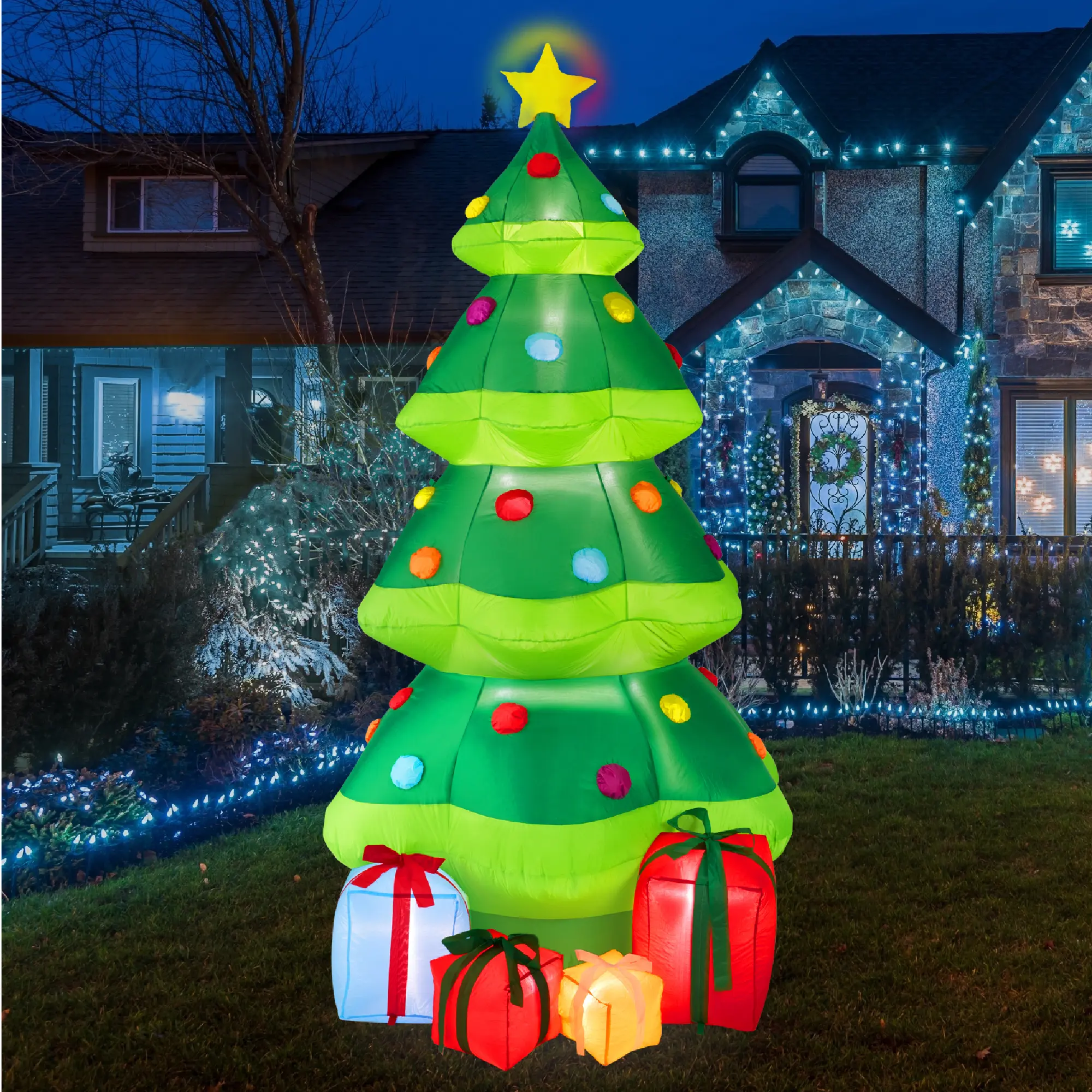 Best Choice Products 10ft Inflatable Christmas Tree, Large Lighted Outdoor Blow Up Decor w/ 10 LED Lights Best Choice Products 10ft Inflatable Christmas Tree, Large Lighted Outdoor Blow Up Decor w/ 10 LED Lights