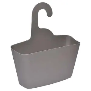 Taupe Hanging Shower Caddy Organizer Plastic Basket