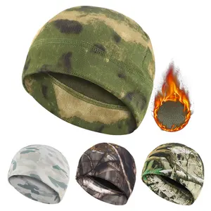 Camouflage and fleece cap, cycling cold-proof cap, warm cap, polar fleece thickened outdoor tactical ear protection cap, men's and women's windproof cap