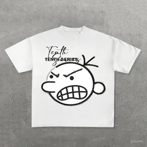 Y2k Graphic Tenth Series No Squares Hiphop Printed Oversided Tshirt, Unisex Cotton Graphic Shirt