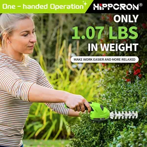 7.2V Cordless Hedge Trimmer, 2 in 1 Handheld Cordless Grass Shears with Rechargeable Lithium-Ion Battery and Type-C Cable Included, Lightweight Bush Trimmer Grass Cutter for Garden Yard Lawn(Green) Cordless Shrub Trimmer