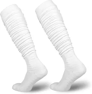 Scrunch Football Socks Non Slip Extra Long Football Socks Men Soccer Socks Knee High Scrunchie Athletic Compression Socks soccer sock comfort