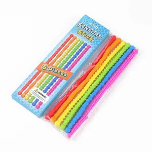 Texture Sensory Stress Relief Stick Decompression Squeeze, Kids Intelligence Sensory Twister Rod DIY Deformable Stress Toy, Educational Toys for Children, Relaxation Stick