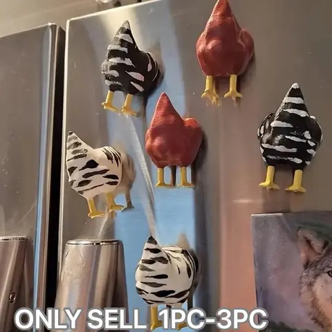 Chicken Butt Design Fridge Magnet, 1/3 Counts Creative Art Design Magnetic Sticker, Magnetic Item, Strong Magnet for Kitchen, Whiteboard, Storage Cabinet, Refrigerator, Decoration Higher End Fridge Magnets