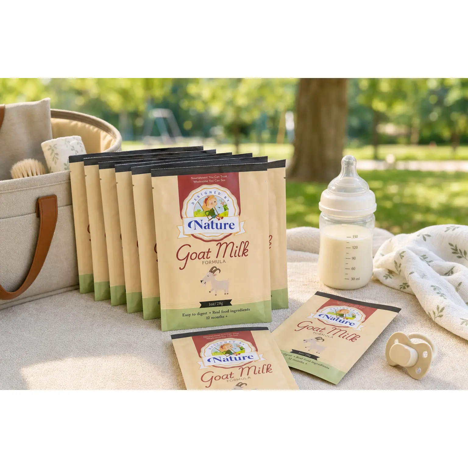 Goat's Milk Formula - 12 Travel Sticks, No Gluten, No Artificial Ingredients, Dairy, Protein, Calcium, Milky, Vitamins Included