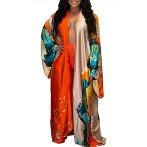 Colorful Silk Kimono - Soft and Luxurious Fabric, Elegant Design, Ideal for Casual Wear, Versatile Style