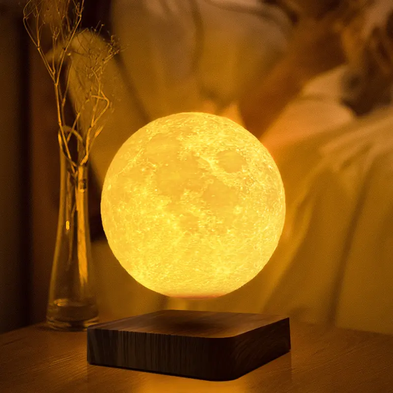 Levitating Moon Lamp - 360° Freely Rotating Novelty Lighting, Housewarming Gift for Indoor Use, Office & Home Decoration, None