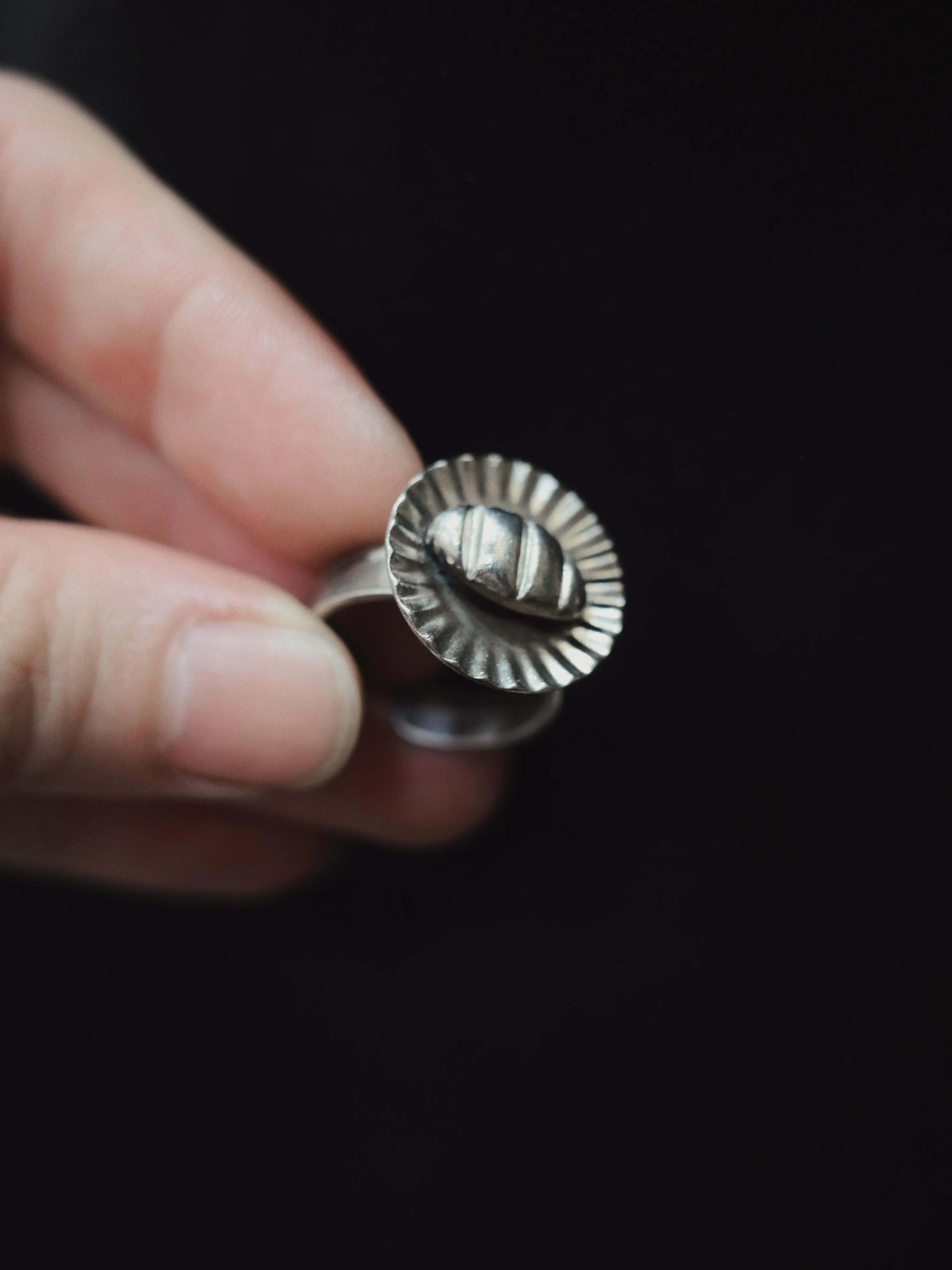 PlayHouse Series Boulangerie Handcrafted Sterling Silver Food-Inspired Ring, Jewelry Accessories for Silver Ring Enthusiasts