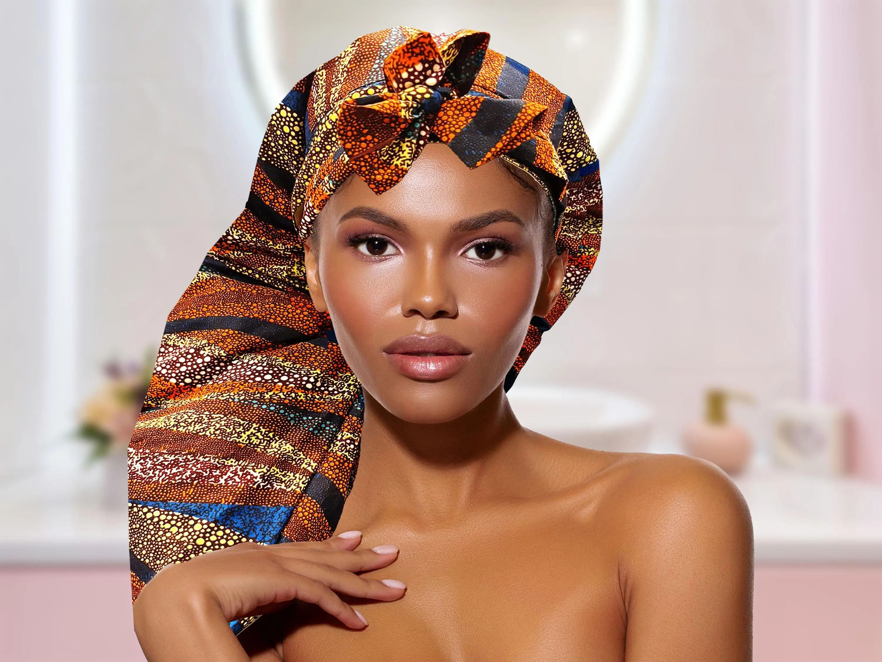Long Satin Bonnet for Braids and Locs: Handmade Sleep Cap with Ties