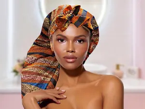 Long Satin Bonnet for Braids and Locs: Handmade Sleep Cap with Ties